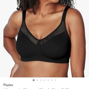 Women's Playtex Black Size 36D Wirefree Bra